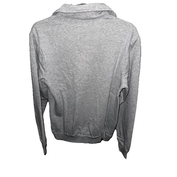 Free Assembly Women’s Gray Half Zip Pullover Sweatshirt Size XS New With Tags - Picture 2 of 3